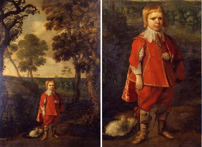 Jeffrey Hudson retratado por Daniel Mytens en 1628-1630